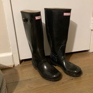 Tall Black W8 39 Hunter Rainboots